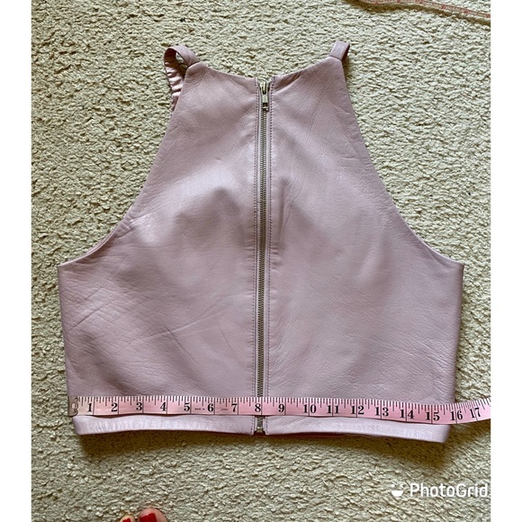 Parker halter style cropped leather top - Picture 12 of 17